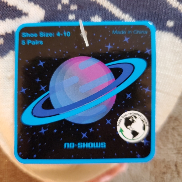 Nasa‎ Moon Socks No Show 5 Pairs - Picture 7 of 8